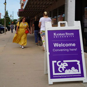 sign on sidewalk