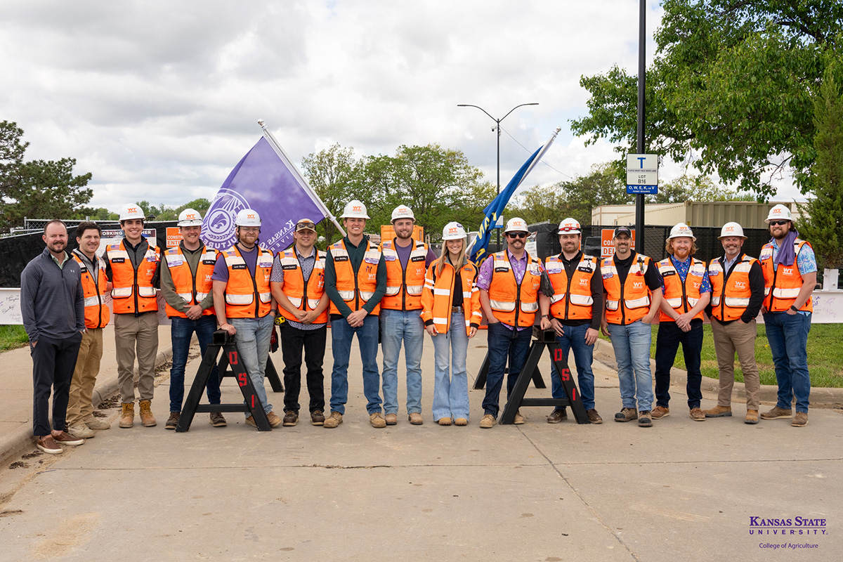 Members of the Whiting-Turner Contracting Company team at the beam-signing event.